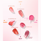 SHHOM Juicy Glow Lip Tint (7 colors); 0.1oz/2.8g