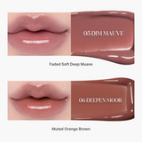 rom&nd Glasting Color Gloss color dim mauve and deepen moor from shop-vivid.com